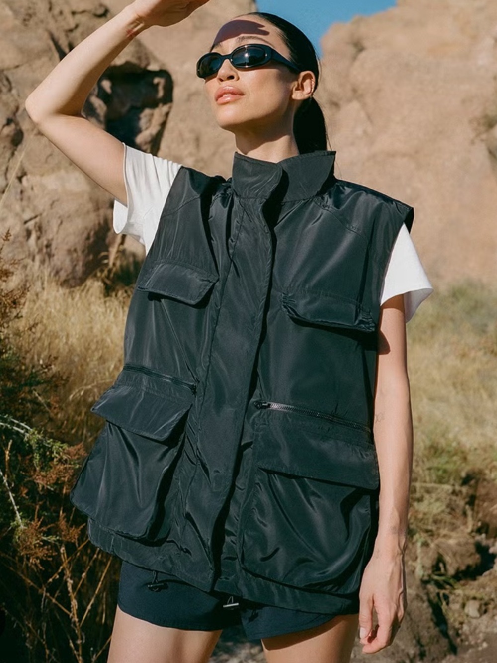 Adanola x Steph Shep Women's Black Utility Vest